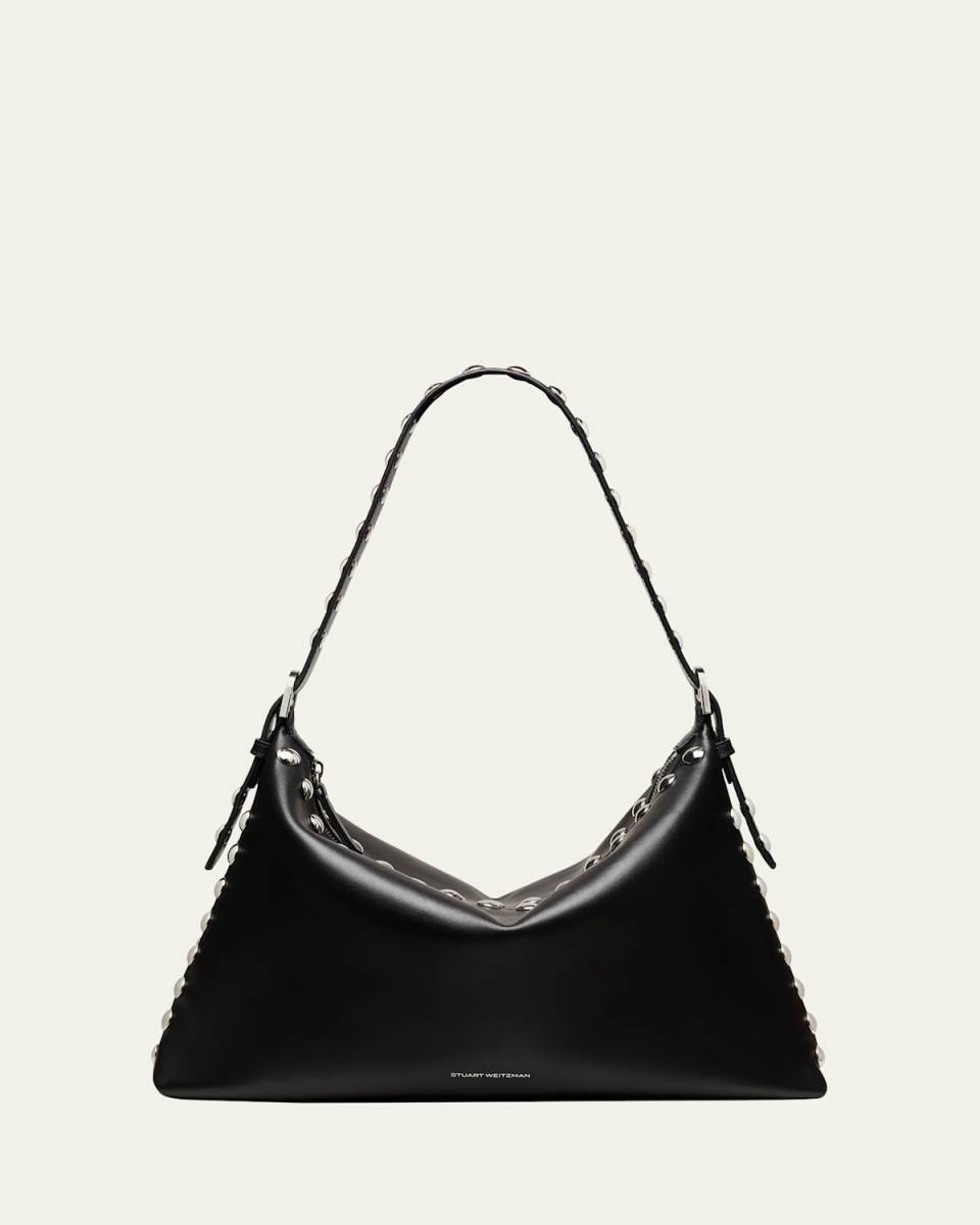 Stuart Studded Leather Shoulder Bag